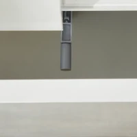 HOMCOM Comodino Moderno con 16 Luci LED RGB, Telecomando e Due Cassetti in Truciolato, 70x37x38cm, Bianco(m-9)