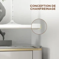 HOMCOM Table de bar ronde table de bistro mange-debout table de cuisine style contemporain plateau peint et cadre en acier(m-8)