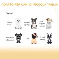 PawHut Cuccia per Cani a Casetta in Legno, per Animali Fino a 15kg, Grigio e Bianco(m-7)