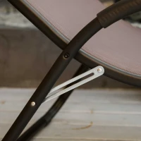 Outsunny Outdoor Folding Sun Lounger, Chaise Lounge Chair, Reclining Garden for Beach, Poolside and Patio, Dark Brown(m-8)