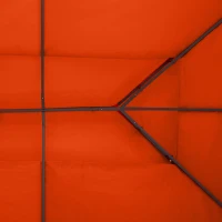 Outsunny 3x4m Gazebo Replacement Roof Canopy 2 Tier Top UV Cover Garden Patio Outdoor Sun Awning Shelters Rusty Red (TOP COVER ONLY)(m-8)