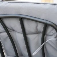 Outsunny Seven-Piece Garden Dining Set with Cushions - Grey(m-8)