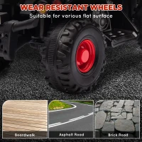 AIYAPLAY 6V Kids Electric Quad Bike w/ Music, Forward Function, for 2-6 Years, Black(m-6)