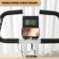 SPORTNOW Vélo d'appartement pliant, silencieux avec résistance magnétique à 8 niveaux, siège réglable, écran LCD, blanc(m-9)