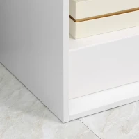 HOMCOM 3-tier Step 6 Cubes Storage Unit Particle Board Cabinet Bookcase Organiser Home Office Shelves - White(m-8)