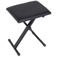 HOMCOM Panca per Pianoforte Imbottita Altezza Regolabile Pieghevole Antiscivolo, Nero, 39x29x47cm(m-10)