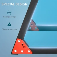 HOMCOM Dip Stand Station Heavy Duty Upper Body Workout Equipment Angled Grip for Triceps dips Pull Ups Push Ups for Home Gym Office, Black(m-4)