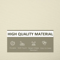 Outsunny Rattan Furniture Cushion Cover Replacement Set, 7 pcs-Cream(m-5)