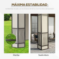 Outsunny Cenador para Jardín 3,6x3 m con Marco de Aluminio Pabellón para Exterior con Techo de Policarbonato Anti-UV Gazebo para Fiestas Eventos Marrón(m-6)