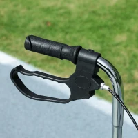 HOMCOM Deambulatore per Anziani e Disabili ad Altezza Regolabile con Cestino e Vassoio, 60x62x84-100.5 cm, Nero(m-8)