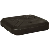 Outsunny Fillable Cantilever Parasol Base Weights with Steel Cross Base, Garden Umbrella Stand Weight with Wheels, 195kg Sand or 170kg Water Filled, Coffee(m-11)