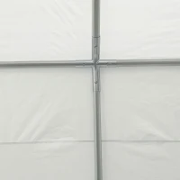 Outsunny Garage Portatile 4x4m con Tettoia anti UV, Pioggia e Vento per Veicoli, Matrimoni e Feste - Bianco(m-8)