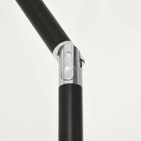 Outsunny Ombrellone Rettangolare 2x3 m Pieghevole e Regolabile con Manovella, in Alluminio e Poliestere, Bianco Crema(m-9)