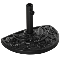 Outsunny 9kg Half Round Parasol Base Adjustable Umbrella Stand