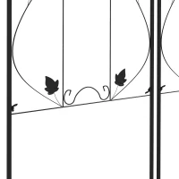 Outsunny Metal Trellis Set of 2, Garden Trellis for Climbing Plants Support Frames, Leaf Design(m-8)