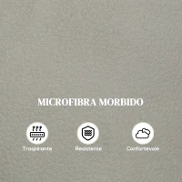 HOMCOM Poltrona Reclinabile 140° con Poggiapiedi, in Microfibra, Schiuma e Metallo, 84x91x102 cm, Grigio(m-6)