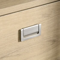 HOMCOM Mobile TV 32"-65" con Ripiano Rimovibile e Armadietto con Anta Ribaltabile in MDF, 163x40x38 cm, color Legno e Nero(m-8)