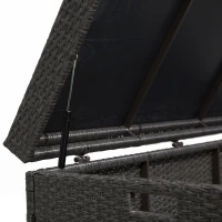 Outsunny Salottino da giardino esterno Set 4 Pzi:1 Divano/2 Poltrone/1 Tavolino, Set da Giardino in Rattan,  Caffè Scuro e Bianco(m-7)