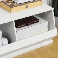 HOMCOM Storage Cabinet, Kitchen Cabinet 3 Compartments, 90L x 36W x 35H cm, White(m-9)