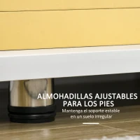 HOMCOM Mueble de TV para Televisor de hasta 45" Mesa de Salón Moderna con Estantes y Cajón 135x35x41,7 cm Blanco(m-5)