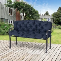 Outsunny Coussin Matelas Assise Dossier pour Banc de Jardin balancelle canapé 3 Places Grand Confort 150 x 98 x 8 cm Bleu(m-2)