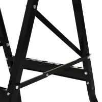 DURHAND Banco de Trabajo Plegable Mesa de Trabajo Portátil con 4 Abrazaderas Agujeros para Sierra Uso Doméstico Carpintería Hierro MDF Soporta 70 kg 56x62x75 cm Natural Negro(m-9)
