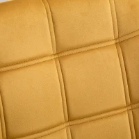 HOMCOM Armchair Accent Chair, Vanity Chair with Wide Arms, Slanted Back, Padding, Metal Frame, Wooden Legs, Home Bedroom Furniture Seating, Yellow(m-7)