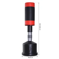 HOMCOM Sac de Frappe Boxe Autoportant Punching Ball Hauteur Réglable 160-185cm(m-3)