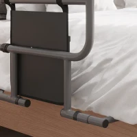 HOMCOM Barandilla de Cama Adulto Asidero para la Cama Plegable con Bolsillo de Almacenamiento 61x66x55 cm Gris(m-8)