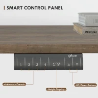 Vinsetto 72-116cm Adjustable Electric Standing Desk, with LED Display - Black(m-5)