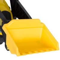 HOMCOM Trattore a Pedali con Ruspa Giocattolo per Bambini 3 Anni, Giallo e Nero, 114x41×52cm(m-9)
