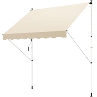Outsunny Tenda da Sole a Bracci 3x1.5m con Manovella e Struttura Telescopica, Beige(m-9)