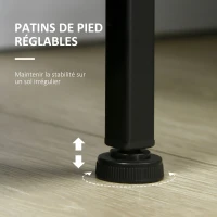 HOMCOM Bibliothèque étagère à livres style industriel avec tiroirs et étagères 80 x 30 x 170,5 cm naturel noir(m-7)