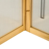 Outsunny Invernadero de Jardín con Paneles de Policarbonato Huerto Urbano de Jardín Vivero Casero con 4 Ventanas Abatibles para Cultivo Plantas Flores Terraza Exterior 90x48x49,5 cm Transparente(m-7)