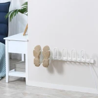 HOMCOM 3 Pairs Electric Shoe Dryer, Wall Mounted Shoe Warmers with Constant Temperature for Boots, Leather Shoes, Socks, White(m-10)