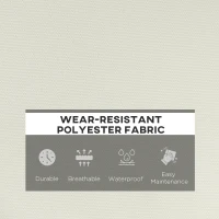 Outsunny Garden Bench Cushion 2 Seater Loveseat Seat Pad for Patio Swing Furniture for Indoor & Outdoor Use, 120 x 50 x 8 cm, Cream White(m-6)