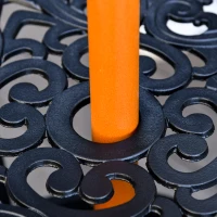 Outsunny 2.5m Garden Parasol Umbrella, Outdoor Market Table Umbrella with Wooden Pole & 8 Fibre Glass Ribs, Round Sun Shade Canopy, Blue(m-8)