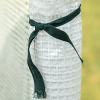 Outsunny Outdoor Walk-In Lean to Wall Greenhouse with Zippered Roll Up Door and PE Cover, 214L x 118W x 212Hcm, White(m-8)