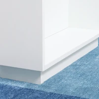 HOMCOM Tavolino da Salotto Moderno con Ripiani e Scomparti Nascosti in Legno e Vetro, 100x55x36cm(m-9)