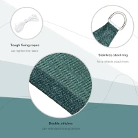 Outsunny Sun Shade Sail UV Resistant Shelter Garden Canopy Awning w/ Portable Bag  (Triangle（3 Meter）, Green)(m-5)