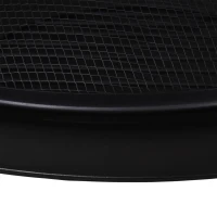 Outsunny Metal Large Firepit Bowl Outdoor Round Fire Pit w/ Lid, Log Grate, Poker for Backyard, Camping, BBQ, Bonfire, Wood Burning Stove, 76 x 76 x 53cm, Black(m-7)