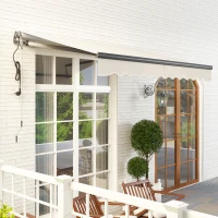 Outsunny 2.5 x 3m Electric/Manual Awning, with Remote - Beige(m-9)