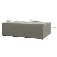 Outsunny 155 x 222cm Waterproof Furniture Cover - Grey(m-3)