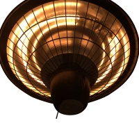 Outsunny 2100W Outdoor Ceiling Mounted Halogen Electric Heater Hanging Patio Garden Warmer Light - Black(m-9)
