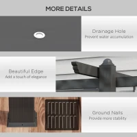 Outsunny 4 x 3(m) Aluminium Pergola with Retractable Roof, Garden Gazebo Canopy Shelter for Outdoor, Patio, Grey(m-6)