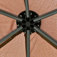 Outsunny Gazebo da Giardino Pieghevole ed Esagonale con Zanzariera, in Acciaio e Poliestere, 3.2x3.2x2.7 m, Marrone(m-8)