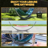 Outsunny 3.25m Wooden Hammock Stand Universal Fit Garden Picnic Camp Accessories, Grey(m-6)