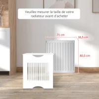 HOMCOM Cache-radiateur à lattes Couvercle de Radiateur en bois Design contemporain pour Salon Salle de Séjour(m-7)