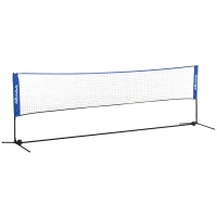 SPORTNOW 4m Badminton Net, Height Adjustable Outdoor Sports Net, with Carry Bag, for Tennis, Pickleball, Volleyball, Blue(m-1)