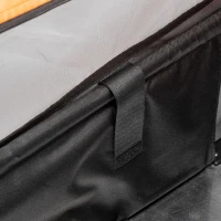 HOMCOM Rimorchio Bici in Acciaio con Ruote e Sacca per Bagagli in Tessuto Oxford, 130x64x60/97 cm(m-9)